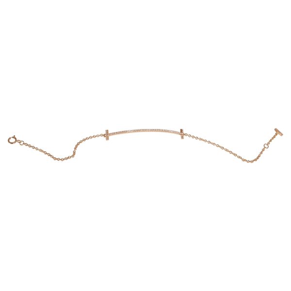 125158 pv Tiffany Co Tiffany T Smile Bracelet in 18k Rose Gold 012 CTW