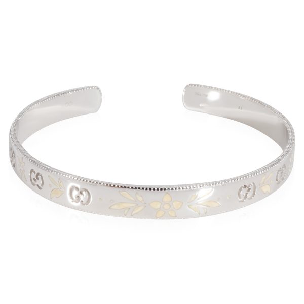 Gucci Enamel Mystic Blooms Cuff in 18k White Gold Gucci Enamel Mystic Blooms Cuff in 18k White Gold