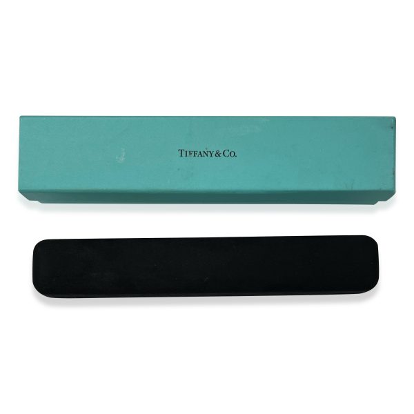 125228 box Tiffany Co T Smile Bracelet in 18k White Gold 012 CTW