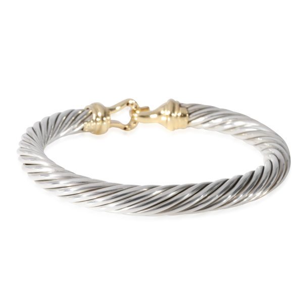 125232 bv David Yurman Cable Collection Diamond Bracelet in 18k Yellow GoldSilver