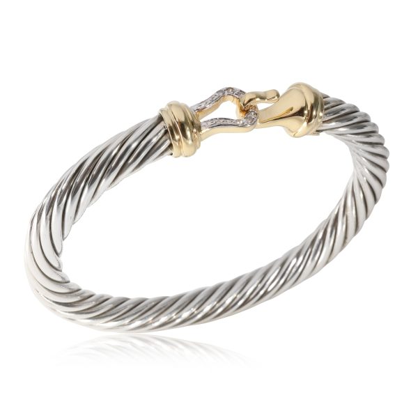 125232 pv David Yurman Cable Collection Diamond Bracelet in 18k Yellow GoldSilver