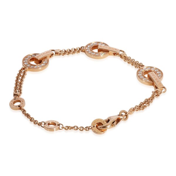 125259 sv e6e976d9 a080 4999 97b7 fe31147c2fd5 BVLGARI Bvlgari Bvlgari Diamond Bracelet in 18k Rose Gold 053 CTW