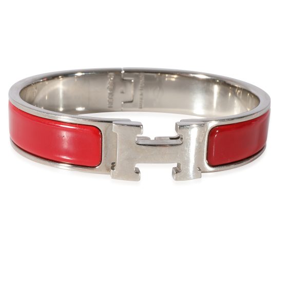 Hermes Clic H in Rouge Palladium Plated Hermes Clic H in Rouge Palladium Plated