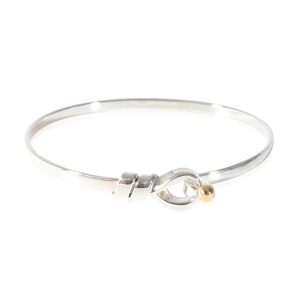 Tiffany Co Hook Bracelet in 18k Yellow GoldSterling Silver Loewe Anagram Leather Black Pouch