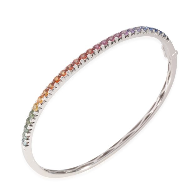 125453 bv 04eefc3f 8e4a 46df b6aa bc56637c4c32 Rainbow Sapphire Bangle in 18k White Gold