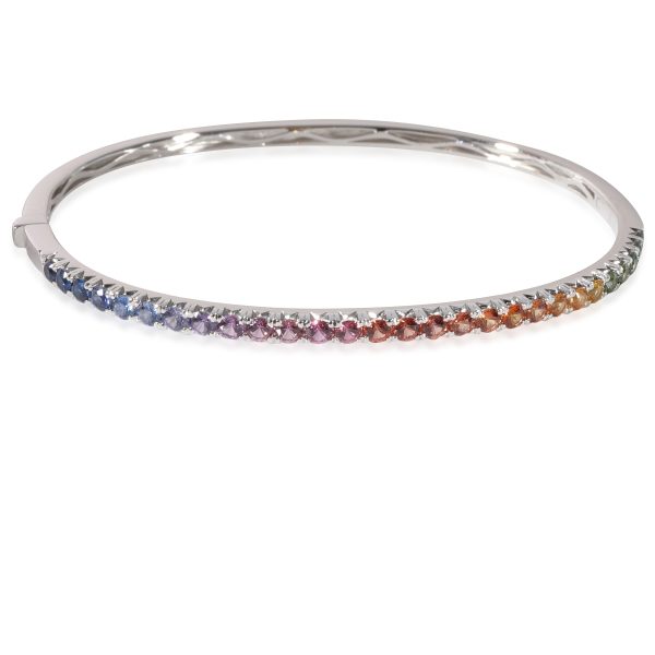 Rainbow Sapphire Bangle in 18k White Gold Rainbow Sapphire Bangle in 18k White Gold