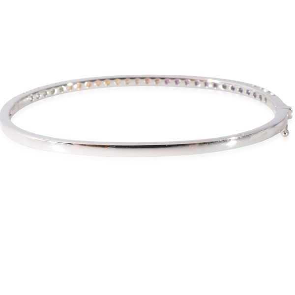 125453 pv c930a9d8 5181 4a79 a725 7d81044f8b48 Rainbow Sapphire Bangle in 18k White Gold