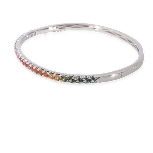 125453 sv eed97058 7419 461f 839c 8610e8e4d0ca Rainbow Sapphire Bangle in 18k White Gold