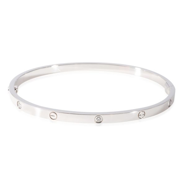 125469 bv Cartier Love Diamond Bracelet in 18k White Gold 015 CTW