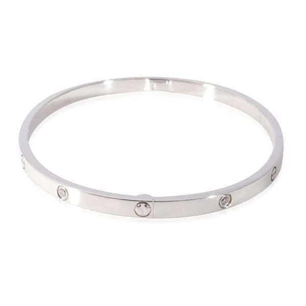 125469 sv Cartier Love Diamond Bracelet in 18k White Gold 015 CTW