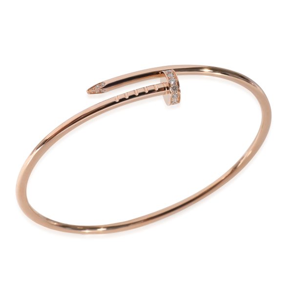 125475 bv 52a082b0 d418 4411 8b37 2e63b81b6e8f Cartier Juste Un Clou Diamond Bracelet in 18k Rose Gold 018 CTW