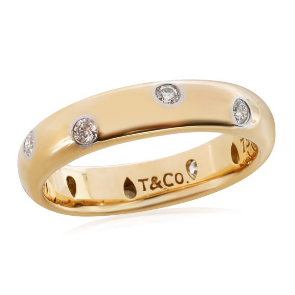 125480 bv Tiffany Co Etoile Diamond Band in 18k Yellow GoldPlatinum 022 CTW