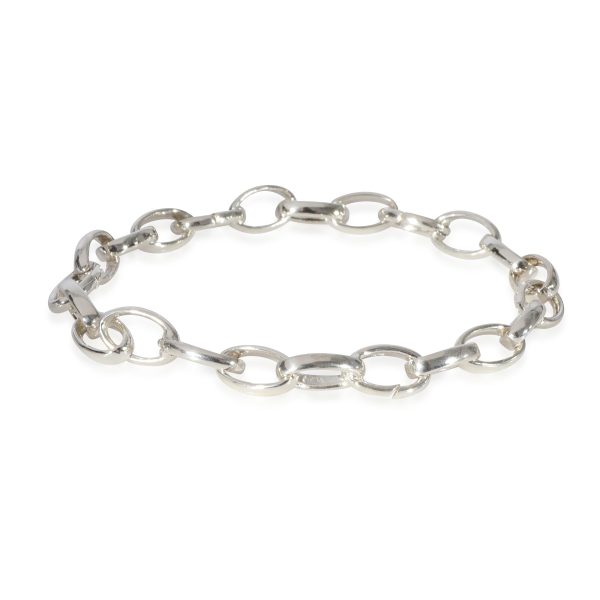 125566 sv Gucci Oval Link Bracelet in Sterling Silver