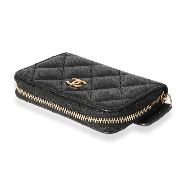 125634 box Chanel Black Caviar CC Zip Coin Purse