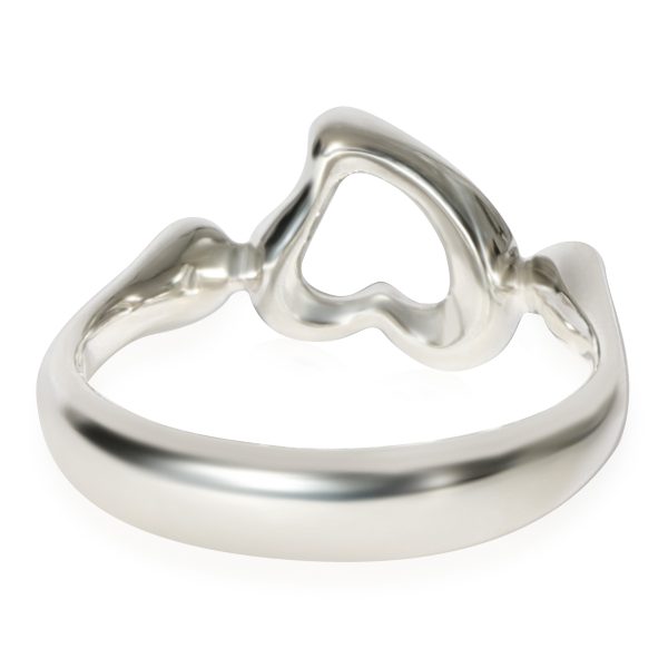 Tiffany Co Elsa Peretti Open Heart Mini Ring in Sterling Silver Tiffany Co Elsa Peretti Open Heart Mini Ring in Sterling Silver