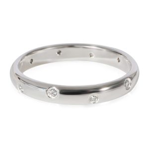 Tiffany Co Etoile Diamond Wedding Band in 950 Platinum 01 CTW Vivienne Westwood Key Case Saffiano Black