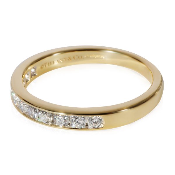 Wedding Band Yellow Gold Tiffany Co Diamond Wedding Band in 18k Yellow Gold 039 CTW