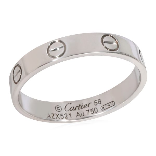 Wedding Band White Gold Cartier Love Wedding Band in 18k White Gold