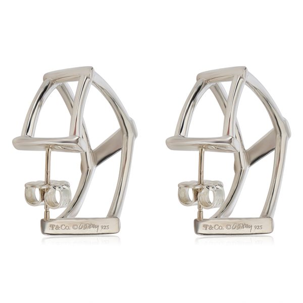 125886 bv Tiffany Co Gehry Hoop Earrings in Sterling Silver