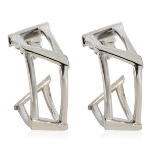 Tiffany Co Gehry Hoop Earrings in Sterling Silver Cart