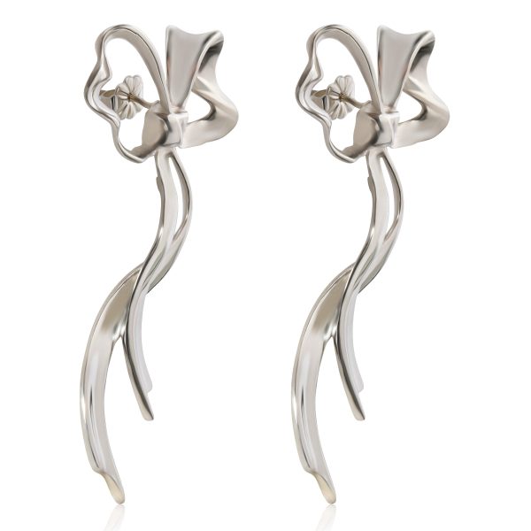 125895 pv Tiffany Co Ribbon Bow Earrings in Sterling Silver