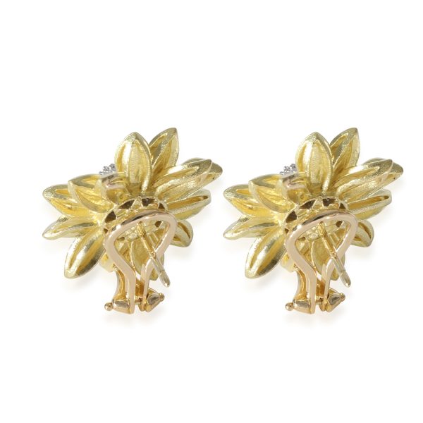 125906 pv Morelli Flower Diamond Earrings in 18k White GoldYellow Gold 05 CTW