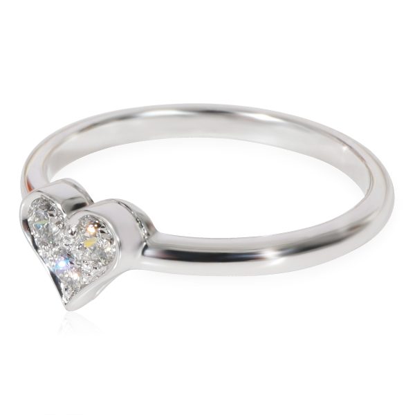 Platinum Fashion Ring Tiffany Co Diamond Heart Ring in Platinum 017 CTW