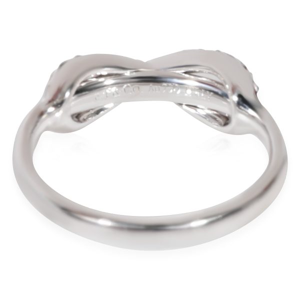 126346 av Tiffany Co Infinity Diamond Fashion Ring in 18k White Gold 013 CTW