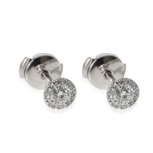 Tiffany Co Soleste Diamond Earrings in 950 Platinum DEF VVS 044 CTW Cart