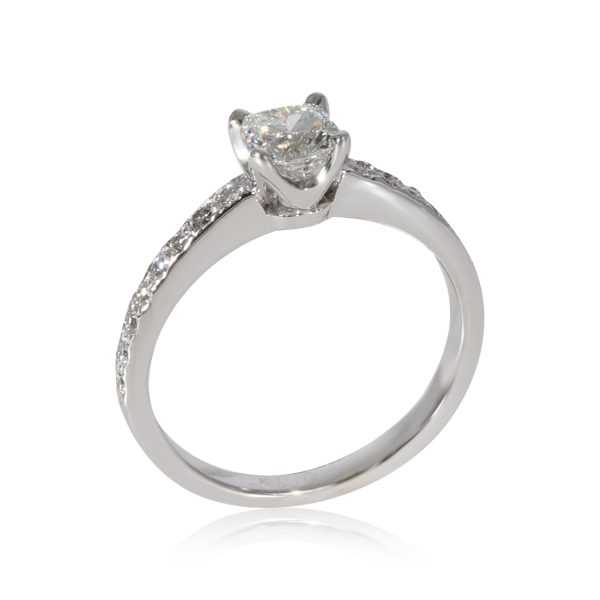 Tiffany Co Diamond Engagement Ring in Platinum F VVS2 060 CTW Tiffany Co Diamond Engagement Ring in Platinum F VVS2 060 CTW