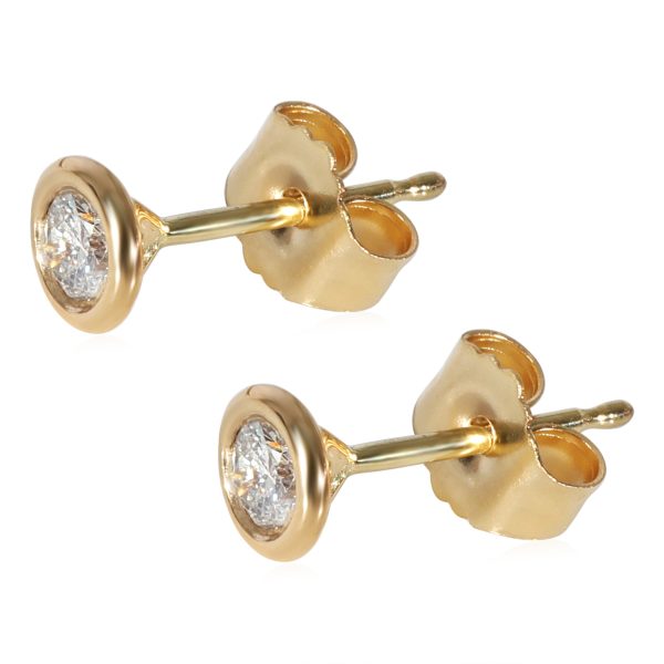 127379 sv 6822bc7a 7e4b 4d79 8443 977ffa38c98f Diamond Bezel Set Stud Earrings in 14K Yellow Gold 15 CTW