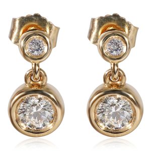 Diamond Bezel Set Drop Earrings in 14K Yellow Gold 057 CTW G HSI2 Prada Canapa Nylon Handbag Pink