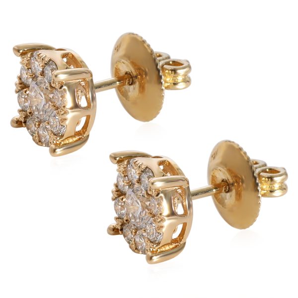 127392 sv 4bddfe83 0c3f 4bbe 9ff6 4f80b67846a8 Diamond Cluster Earrings in 14K Yellow Gold 093 CTW G HSI2