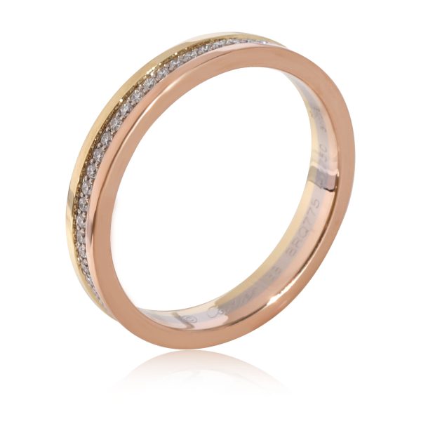 127433 av Cartier Vendome Louis Cartier Wedding Band in 18k 3 Tone Gold 025 CTW