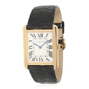 Cartier Tank Solo W5200004 Mens Watch in 18kt Stainless SteelYellow Gold Chanel Boy Chanel Caviar Skin Chain Shoulder Bag Gold