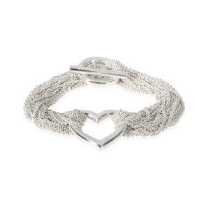 Tiffany Co Open Heart Multistrand Toggle Bracelet in Sterling Silver Cart