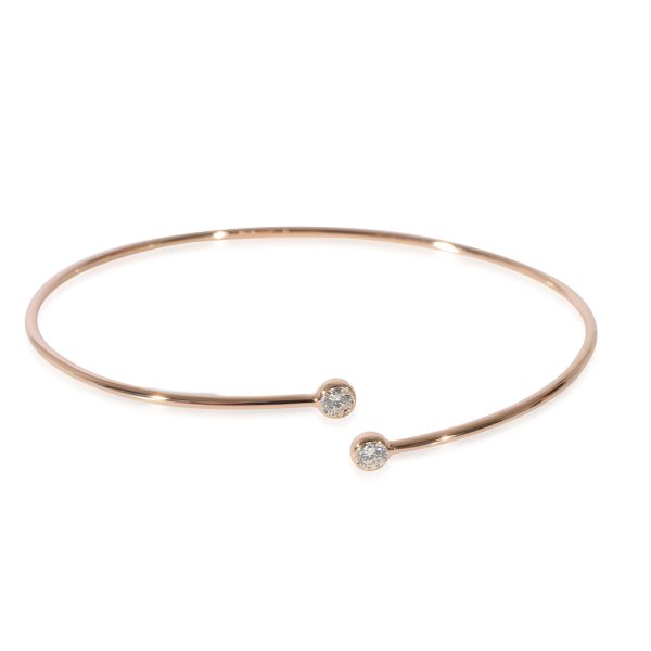 Tiffany Co Elsa Peretti Diamond Hoop Single Row Bangle 18k Rose Gold 023 Ctw Tiffany Co Elsa Peretti Diamond Hoop Single Row Bangle 18k Rose Gold 023 Ctw