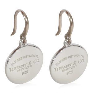 Return To Tiffany Circle Tag Earrings in Sterling Silver Louis Vuitton Monogram Portomone Viet Viennois Wallet Brown