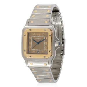 Cartier Santos Galbee 1566 Unisex Watch in 18kt Stainless SteelYellow Gold Louis Vuitton Speedy Bandouliere 25 Marine Rouge