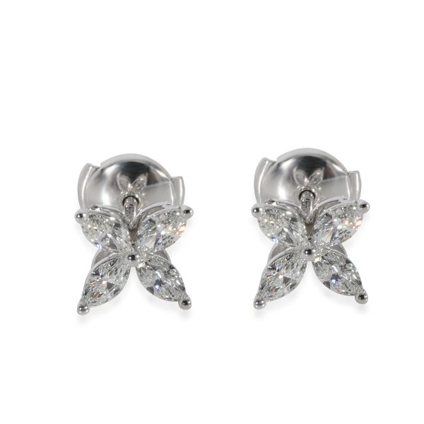 Tiffany Co Victoria Diamond Earrings in Platinum 092 CTW Tiffany Co Victoria Diamond Earrings in Platinum 092 CTW