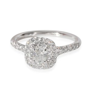 Tiffany Co Soleste Diamond Engagement Ring in Platinum 031 ct EVVS2 Salvatore Ferragamo Gancini Clear Handbag Acrylic