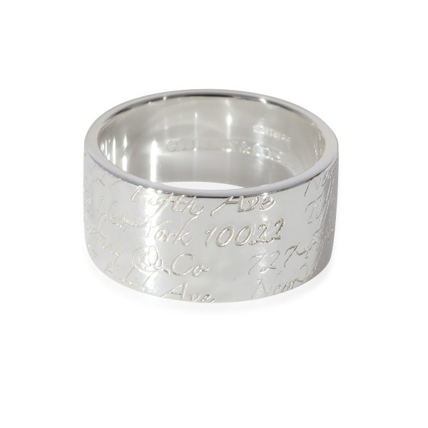 Tiffany Co Notes Wide Band in Sterling Silver Tiffany Co Notes Wide Band in Sterling Silver