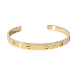 Cartier Love Cuff Bracelet in 18k Yellow Gold Size 20 Louis Vuitton Portefeuille Victorine Monogram Rose Wallet