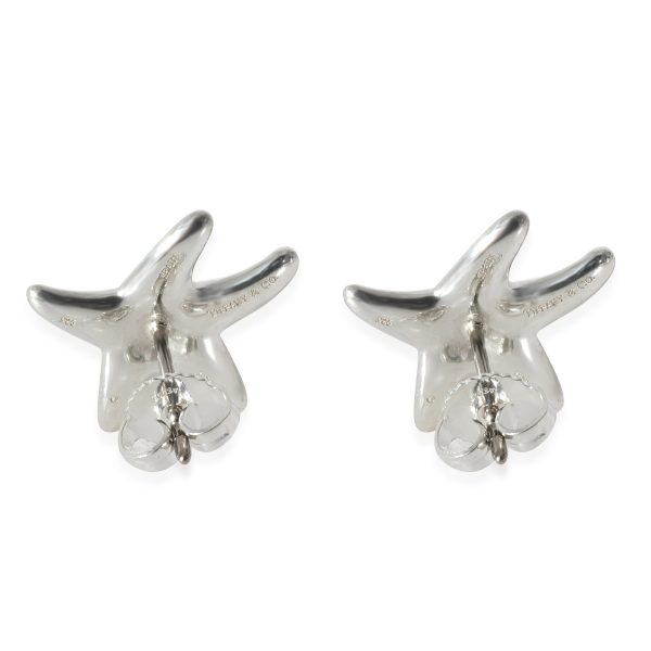 128197 bv Tiffany Co Elsa Peretti Starfish Earrings in Sterling Silver