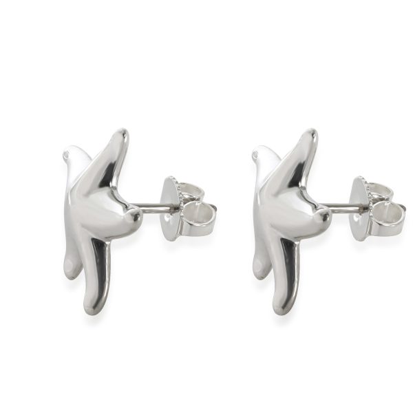 128197 sv Tiffany Co Elsa Peretti Starfish Earrings in Sterling Silver