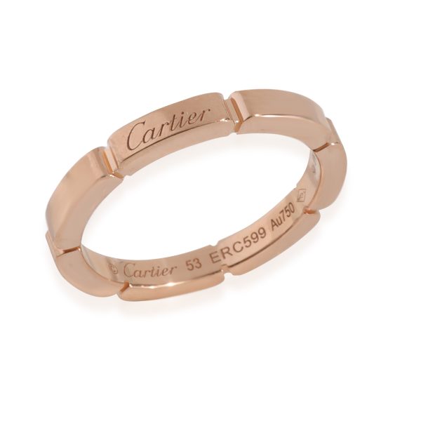 128204 bv Cartier Maillon Panthere Wedding Band in 18k Rose Gold