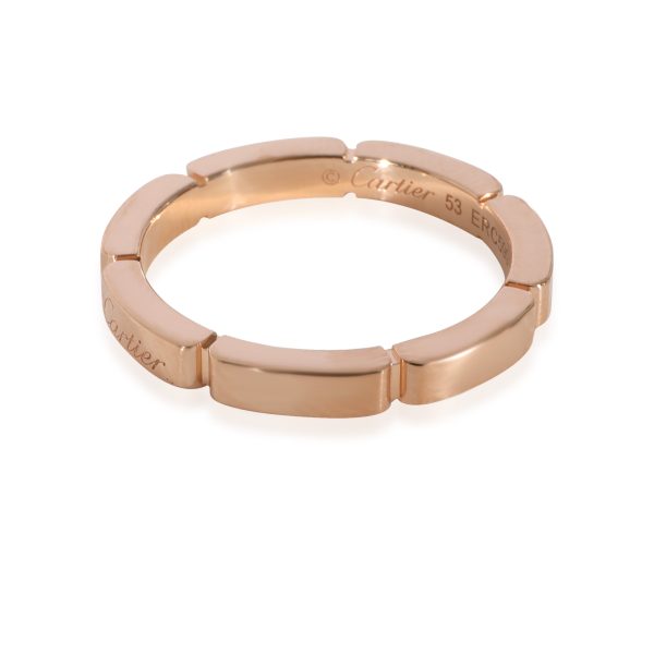 128204 sv Cartier Maillon Panthere Wedding Band in 18k Rose Gold