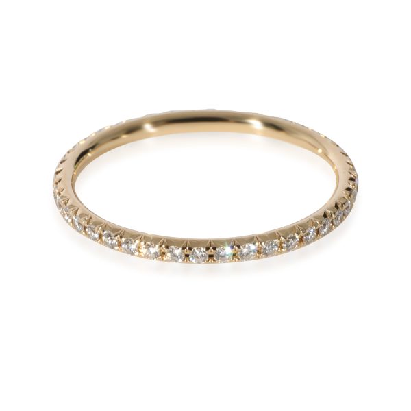 Eternity Band Yellow Gold Tiffany Co Diamond Metro Eternity Band in 18k Yellow Gold 02 CTW