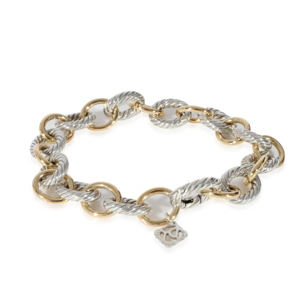 128261 bv d2ea73e9 617c 4d1f b0dd e7633c404972 David Yurman Oval Chain Link Bracelet in 18k Yellow GoldSterling Silver