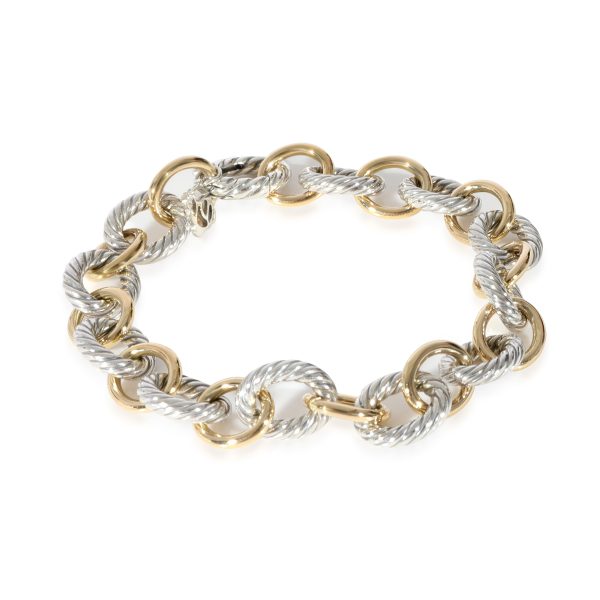 David Yurman Oval Chain Link Bracelet in 18k Yellow GoldSterling Silver David Yurman Oval Chain Link Bracelet in 18k Yellow GoldSterling Silver